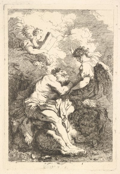 Visionen av Saint Hieronymus, ca. 1761-65. av Jean Honore Fragonard