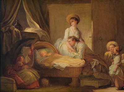 Besöket i barnkammaren, c1775 av Jean Honore Fragonard