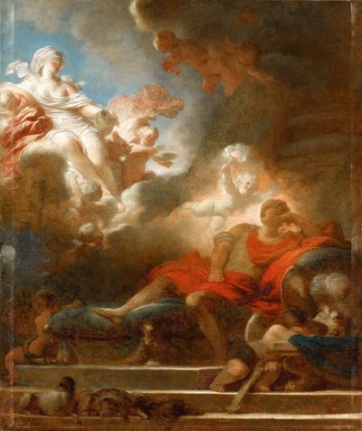 Krigarna drömmer om kärlek av Jean Honore Fragonard