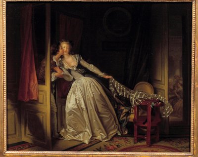 Kyssen flyger Målning av Jean Honore Fragonard (1732-1806) 1788 Sön. 0,45 X0,55 m Eremitagemuseet, Sankt Petersburg av Jean Honore Fragonard