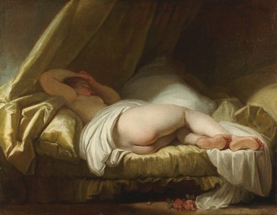 Ung flicka sover, mellan 1758 och 1761 av Jean Honore Fragonard