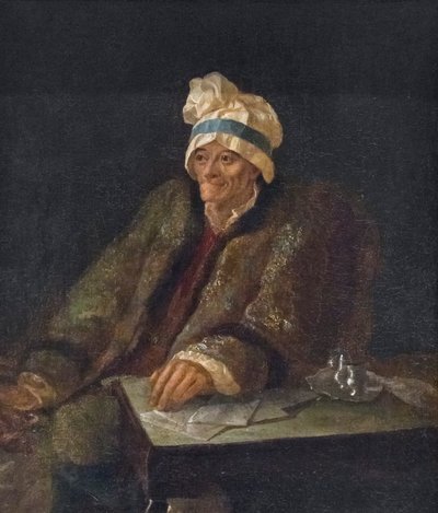 Porträtt av Voltaire (olja på duk) av Jean Huber