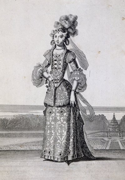 Weibliche Ballettkostüme, Stich von Jean Berain dem Älteren von Jean I  Berain