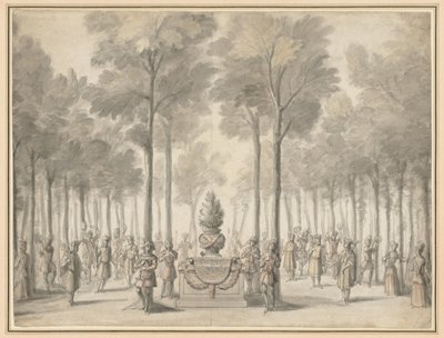 Design för Divertissement från La Pastorale Första inträdet i operabaletten Les Muses..., av Jean I Berain