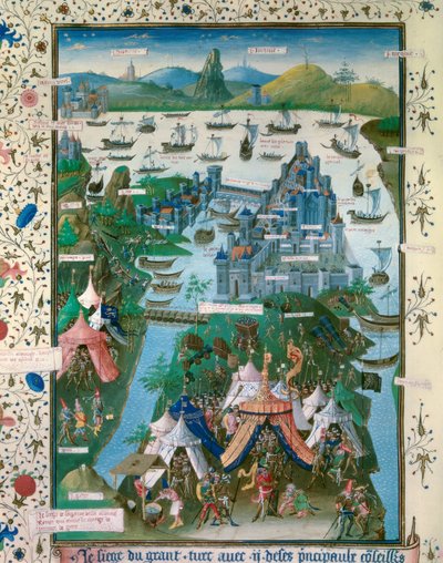 Muhammed II: Belägringen (fånga eller fall) av Konstantinopel av de osmanska turkarna av Muhammed II av Jean I Le Tavernier