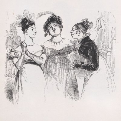 The opinion of these ladies från The Complete Works of Béranger, 1836. av Jean Ignace Isidore Gérard