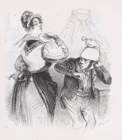 Den tredje maken från Bérangers kompletta verk, 1836. av Jean Ignace Isidore Gérard