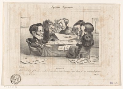 Karikatyr av franska censorer Censorer (titel på objekt) Parisiens Picturesques (serietitel på objekt) av Jean Ignace Isidore Gérard Grandville