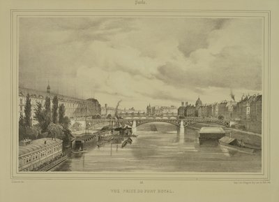 Utsikt över Pont Royal, utgiven av Auguste Bry av Jean Jacottet