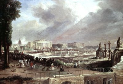Andra franska republikens proklamation, Place de la Concorde, 24 februari av Jean-Jacques (after) Champin