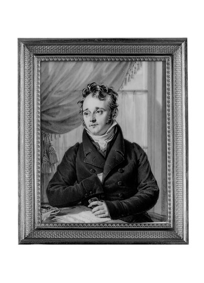 En ung poet (sepia på panel) av Jean-Jacques Casimir Karpff