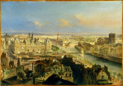 Franska: Plantering av ett frihetsäpple framför stadshuset den 24 mars 1848 (på franska) av Jean Jacques Champin