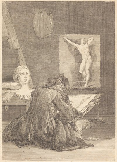 Ritaren av Jean Jacques Flipart after Jean Siméon Chardin