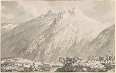 Grimselpasset av Jean Jacques Francois Le Barbier