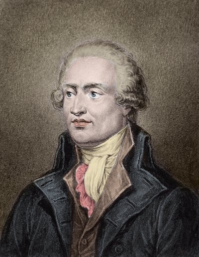 Porträtt av Marie Jean Antoine Nicolas de Caritat, Marquis de Condorcet (1743 - 1794) Graverad av Jean Jacques Frilley (1797-a1850) av Jean Jacques Frilley