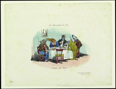 Dagens metamorfoser. Väntar på en gäst Dagens metamorfoser. Väntar på gue av Jean Jacques Grandville