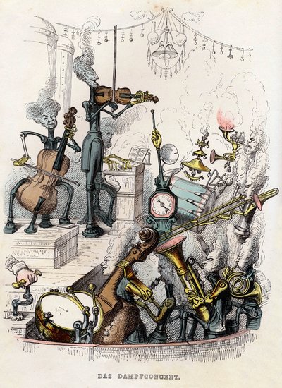 Ångkonsert, 1844. av Jean Jacques Grandville