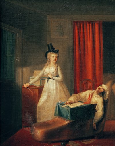 Mordet på Marat av Jean-Jacques Hauer
