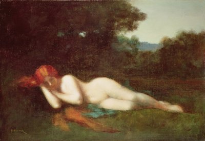 Naken liggande (olja på duk) av Jean Jacques Henner