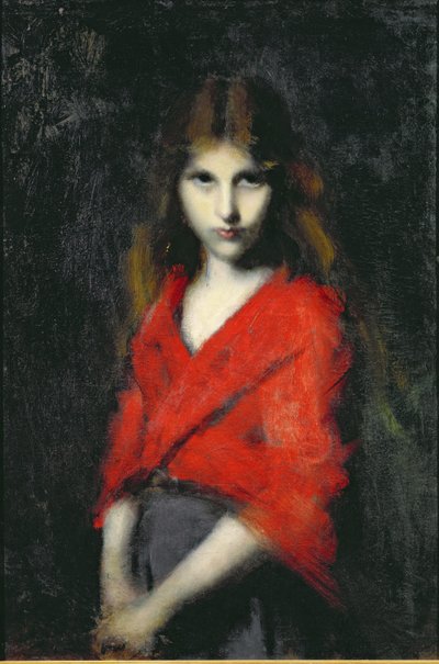 Porträtt av en ung flicka, The Shiverer av Jean Jacques Henner