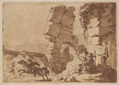 Le Colisée The Colosseum, i ett album som innehåller Recueil de Compositions par Lagren..., 1782-1821. av Jean Jacques Lagrenee