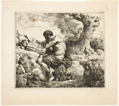 Sankt Jerome av Jean Jacques Lagrenee