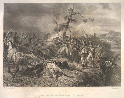 Strid mellan ryska trupper och franskt kavalleri nära Ostrovno 25-26 juli 1812 av Jean Jacques Outhwaite