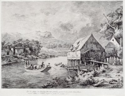 En kvarn vid flodens strand, 1774 av Jean Jacques de Boissieu