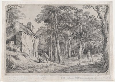 Stuga vid ingången till en skog, 1772. av Jean Jacques de Boissieu