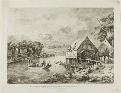 Überquerung in der Nähe der Wassermühle von Jean-Jacques de Boissieu