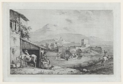 Garigliano Passage Italien, 1793. av Jean Jacques de Boissieu