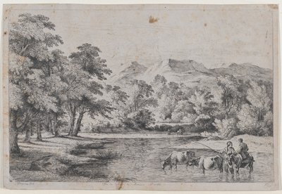Landskap efter Fouquières, 1772. av Jean Jacques de Boissieu