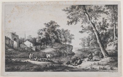 Landskap i Ambronay, 1796. av Jean Jacques de Boissieu