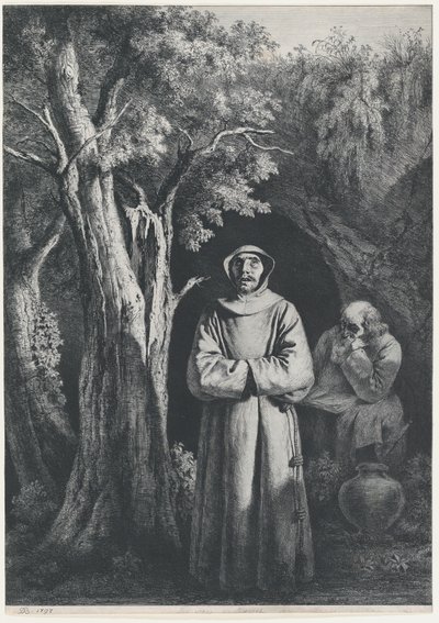 Munkar i öknen, 1797. av Jean Jacques de Boissieu