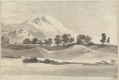 Mount Cairo från andra sidan floden Melfa av Jean Jacques de Boissieu