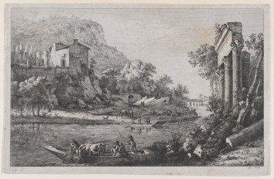 River Crossing, 1796. av Jean Jacques de Boissieu