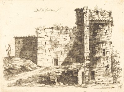 Ruinerna av Chateau Saint-Chamond, Loire av Jean Jacques de Boissieu