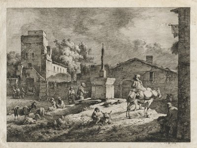 Utsikt över Saint-Andeol, 1774. av Jean Jacques de Boissieu