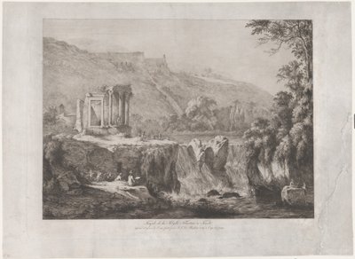 Utsikt över Temple of the Tiburtine Sibyl, 1809. av Jean Jacques de Boissieu