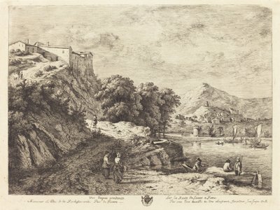 Ansicht von Aqua Pendente auf der Straße von Siena nach Rom von Jean Jacques de Boissieu