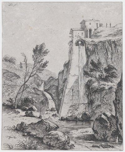 Vattenfall efter Breenberg, 1764. av Jean Jacques de Boissieu