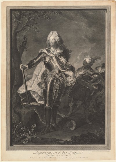 Augustus III. Kung av Polen, 1750. av Jean Joseph Balechou