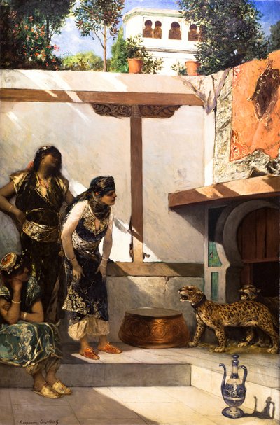 Sultanpalatsets innergård av Jean Joseph Benjamin Constant