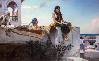 Kväll på terrasserna (Marocko) av Jean Joseph Benjamin Constant