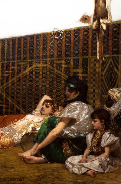 Interiör från ett harem i Marocko (detalj) av Jean Joseph Benjamin Constant