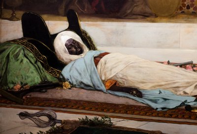 Le jour des funerailles - Scen från Marocko (detalj) av Jean Joseph Benjamin Constant