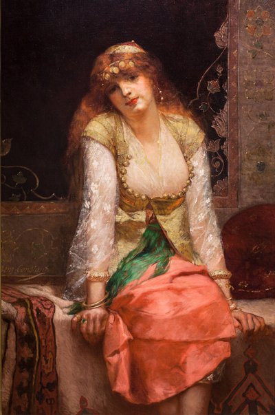 Oriental Beauty, före eller omkring 1880 (Olja på duk) av Jean Joseph Benjamin Constant