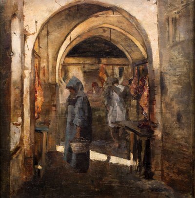 Slakteriet, andra hälften av 1800-talet. (Olja på duk) av Jean Joseph Benjamin Constant