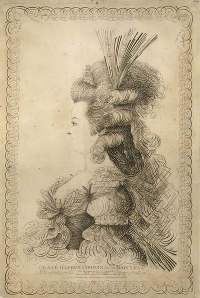 Porträtt av Marie Antoinette 1755-1793, ärkehertiginna av Österrike och drottning..., 1787. av Jean Joseph Bernard