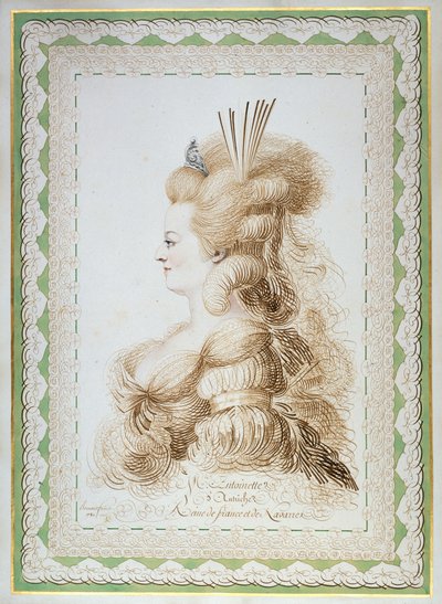Porträtt av Marie Antoinette 1755-1793, ärkehertiginna av Österrike och drottning av Frankrike..., 1780. av Jean Joseph Bernard